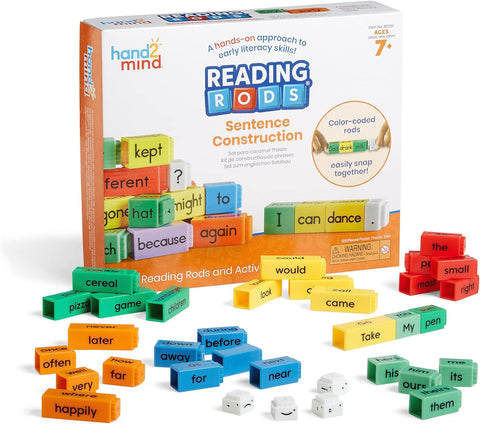 Learning Resources Reading Rods Sentence Construction, used good condition , couple of bits missing