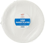 Dina Disposable Paper Plates 23cm - Pack of 100