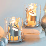 Sziqiqi Christmas Candle Holders Silver, condition new, open, scruffy box