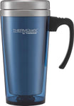 ThermoCafé by Thermos, Plastic Translucent Travel Mug, Blue, 420 ml- Used very good few marks around