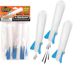 The Original Stomp Rocket Jr. Glow Rocket Refill Pack, 3 Rockets, New but slightly scruffy packaging