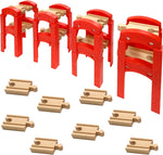 Wooden Train Bridges, New but open, scruffy box