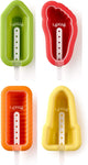 Lékué Ice Cream Mould Iconic 4 Pieces, Silicone, Multi-Colour, 11.5 x 5.6 x 2.3 cm- New but missing 1 stick