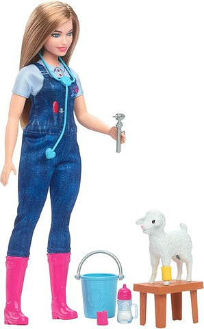 Barbie Farm Veterinarian Set, New but damaged, scruffy box