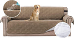 100% Waterproof Sofa Cover Protector with Non Slip Backing and Adjustable Strap (Sofa 68", Taupe) new but scruffy packaging