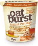 Oatburst Golden Syrup Instant Porridge Pots, 57g, best before 03/26, packaging may come dented