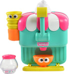 Toomies Foam Cone Factory Baby Bath Toy, Used- good, missing 2 cones, sprinkle shaker + top piece, still very much useable