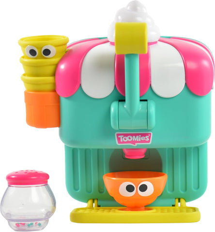 Toomies Foam Cone Factory Baby Bath Toy, Used- good, missing 2 cones, sprinkle shaker + top piece, still very much useable