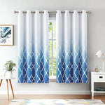 Beauoop Blue Ombre Blackout Curtains-  72 Inch Drop - 2 Panel Sets- new but missing original packaging