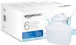 Amazon Basics Water Filter Cartridges, 6 pack , fits and compatible with all BRITA- new but 1 cartridge open (unused)/open box