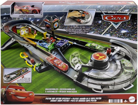 Mattel Disney and Pixar Cars Track Set, Used- acceptable, car missing and 1 small piece of add on for track