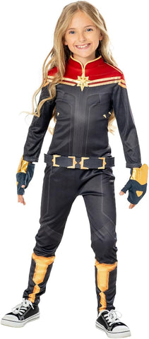 Rubie's Official Captain Marvel Girls Costume, 9-10 years old, Used- good, some fraying