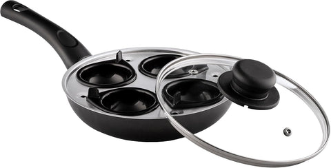 Sapphire 20 cm 4-Cup Egg Poacher , Black- new