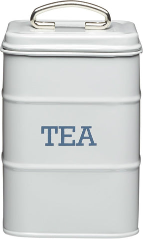 KitchenCraft 17cm Tea Canister, Stainless Steel, French Grey, 11 x 17 cm- new but small scratches on the lid