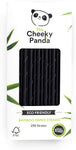 The Cheeky Panda Bamboo Paper Straws, Black, 250 but damaged, open box, some straws might be missing