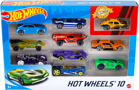 Hot Wheels Toy Cars in 1:64 Scale, Set of 10,(Styles May Vary), used - good condition, no box