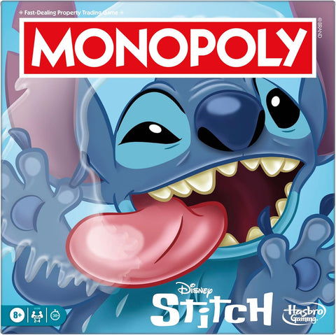 Monopoly Disney Stitch Edition, Used- very good, some bits are unwrapped, all pieces there, open box