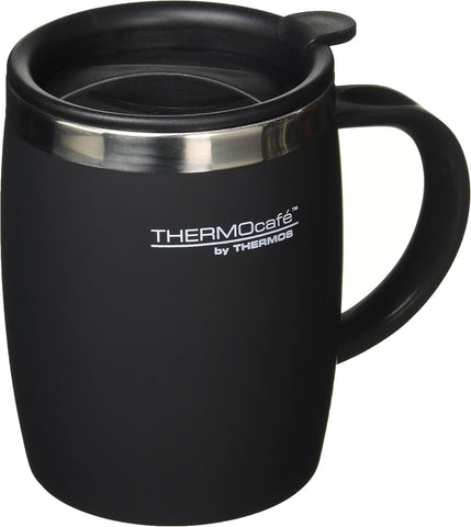 ThermoCafé Desk Mug, Stainless Steel/Plastic, Black, 450ml, condition new, label broken, no box