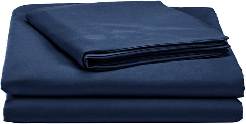 Amazon Basics Microfibre 2 Piece Duvet Set, 135 cm x 200 cm / 50 cm x 80 cm, Navy Blue, Single- new but open/scruffy box