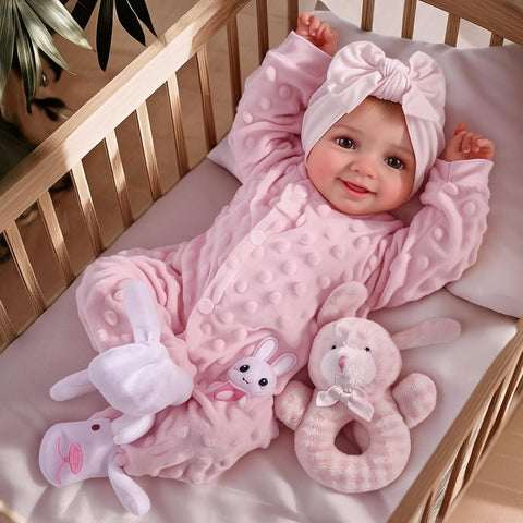 BABESIDE Reborn Babies Dolls Sunny 17 inch, used-good condition, headband is missing