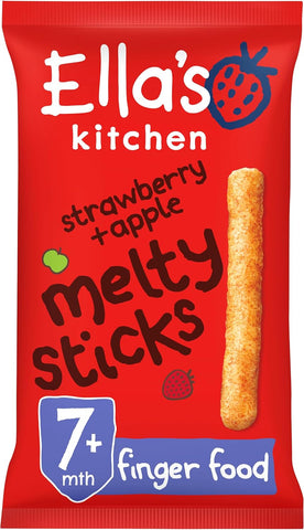 Ella's Kitchen Strawberry & Apple Melty Sticks 5 x 16g- best before 23/04/25