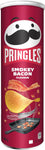 Pringles Smokey Bacon Flavour Crisps 185g, Best before 08/26, dented tube, may be crushed inside