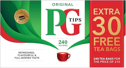 PG Tips 240 Original Tea Bags 696g, best before 03/25, the pack may come damaged (Ref T14-1)