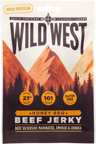 Wild West Honey BBQ Beef Jerky 35g, best before 06/25 (Ref E162)