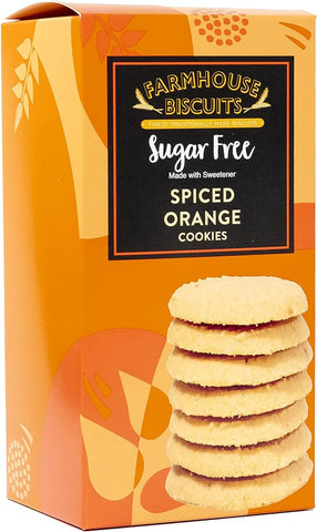 Farmhouse Biscuits Sugar Free Spiced Orange Cookies- best before 28/09/24- scuffy pack  , biscuits are crushed still sealed- (ref T3-3)
