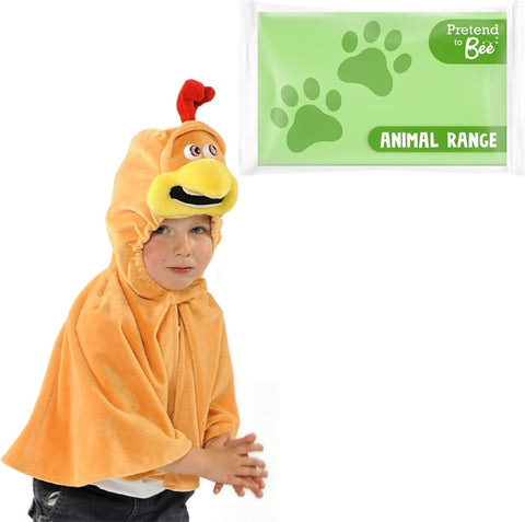 PRETEND TO BEE Chicken Cape Dress Up Costume for Kids, New but scruffy packaging