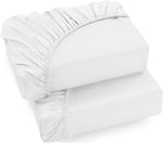 Utopia Bedding Fitted Sheet King (2 Pack), White , new , open scruffy bag