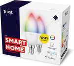 Trust WiFi E14 Smart Bulb, Colour Changing Candle Bulb 2 Pack- new but open/ scruffy box (Ref TT293, TT353)