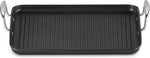 Le Creuset Toughened Non-Stick Ribbed Rectangular Grill, 35 cm, 52107350010101, Black- new