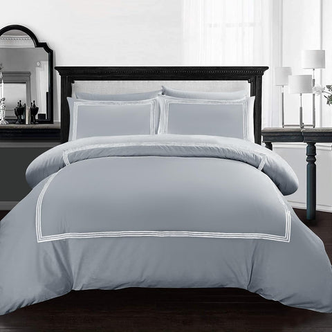 AR Ware Grey Double Duvet Cover Set with 2 Pillowcases - New in original packaging