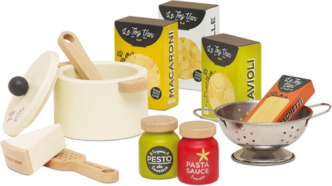 Le Toy Van â€“ Wooden â€˜Organicâ€™ Pasta Play Set , used- very good , scruffy packaging , opened box