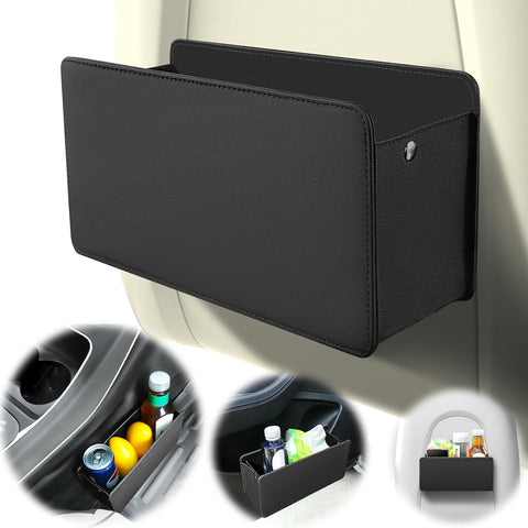 GOWODOOO Portable Leather Car Bin Trash Can for Storage and Organization storing - new but missing original packaging