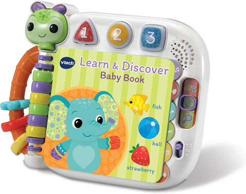 VTech Baby Learn and Discover Baby Book, New, original factory sealed box but scruffy