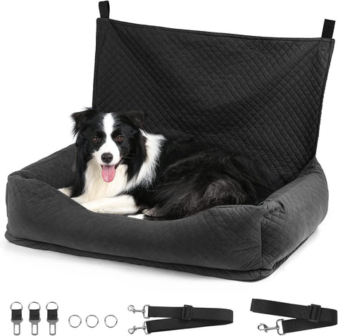 Bnonya SACA Pet Car Seat | Black (dog bed), 80 x 50cm approximately