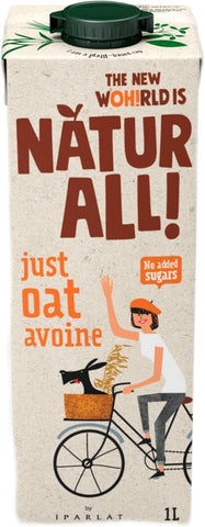 NATUR-ALL | Just Oat Drink, Plant-based drink 1Lx 6- best before 19/09/24- open/ scruffy box