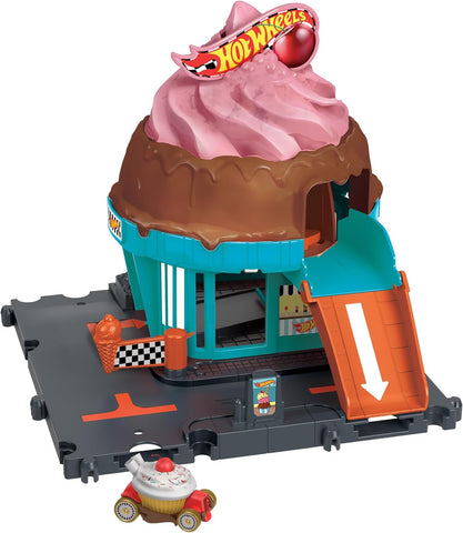 Hot Wheels Let's Race Netflix City Track Set, New but slightly scruffy box