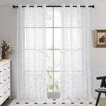 Deconovo Set of 2 Transparent Voile Eyelet Curtains, condition new, open bag