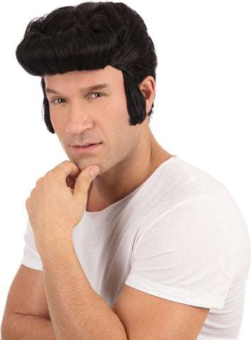 Bristol Novelty  Greaser Wig, Black, One Size, New but open scruffy box
