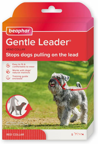 Beaphar | Gentle Leader | Head Collar for Small Dogs- Red- scruffy packaging
