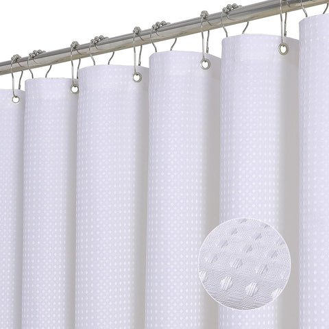 ROLIZOE White Shower Curtain - 183W x 183H, White, new, missing original box