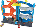 Hot Wheels Transforming Race Tower, Used- very good, some weak joints but all still usable, missing car, scruffy box