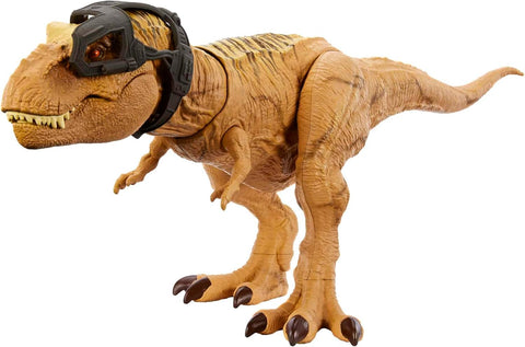 Mattel Jurassic World Dino Trackers Tyrannosaurus Rex, New but scruffy box, needs batteries