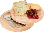 Innoteck Essentials Round Cheese Board with 4pc Knife Set, new, open/scruffy box