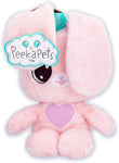 PEEKAPETS Pink Bunny ,wiggles its ears when you Squeeze her tummy , used- acceptable condition , no box, pump is working but not strong