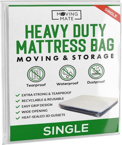 Single Size Mattress Bag for Moving and Storage, condition new, no original packaging