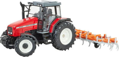 Britians Hertitage Tractor Playset Toy, used-good condition , cultivator missing, open-scruffy box